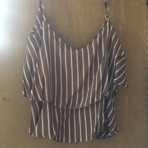 Tori Praver Ruffle Tank Top